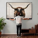 Texas Longhorn Canvas Wall Art Western Bull Desert Moody by MyGreatCanvas | Canvas Wall Art Prints | Photo Prints & Wall Decor