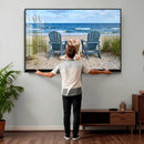 Large Beach Canvas Wall Art Coastal Adirondack Chairs Ocean by MyGreatCanvas | Canvas Wall Art Prints | Photo Prints & Wall Decor