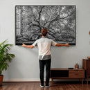 Majestic Angel Oak Tree Black and White Canvas Print – Multi by MyGreatCanvas | Canvas Wall Art Prints | Photo Prints & Wall Decor