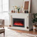 33/36-Inch Electric Fireplace Insert 750W/1500W Recessed Fireplace Heater by LJGDeals