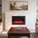 33/36-Inch Electric Fireplace Insert 750W/1500W Recessed Fireplace Heater by LJGDeals