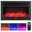 33/36-Inch Electric Fireplace Insert 750W/1500W Recessed Fireplace Heater by LJGDeals