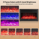33/36-Inch Electric Fireplace Insert 750W/1500W Recessed Fireplace Heater by LJGDeals
