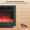 33/36-Inch Electric Fireplace Insert 750W/1500W Recessed Fireplace Heater by LJGDeals