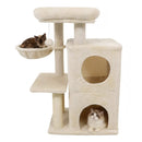 33.5 Inch Cute Kitten Tower with 2-Tier Condo and Padded Top Perch by LJGDeals