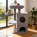 33.5 Inch Cute Kitten Tower with 2-Tier Condo and Padded Top Perch by LJGDeals