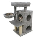 33.5 Inch Cute Kitten Tower with 2-Tier Condo and Padded Top Perch by LJGDeals
