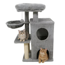 33.5 Inch Cute Kitten Tower with 2-Tier Condo and Padded Top Perch by LJGDeals