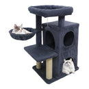 33.5 Inch Cute Kitten Tower with 2-Tier Condo and Padded Top Perch by LJGDeals