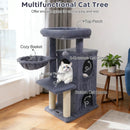 33.5 Inch Cute Kitten Tower with 2-Tier Condo and Padded Top Perch by LJGDeals