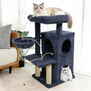33.5 Inch Cute Kitten Tower with 2-Tier Condo and Padded Top Perch by LJGDeals