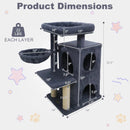 33.5 Inch Cute Kitten Tower with 2-Tier Condo and Padded Top Perch by LJGDeals