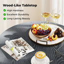 33.5 Inch Round Patio Bistro Table with Wood-Like Top and X-Shaped Legs-Gray by LJGDeals