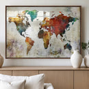 Watercolor World Map Canvas Print – Framed Wall Art for by MyGreatCanvas | Canvas Wall Art Prints | Photo Prints & Wall Decor