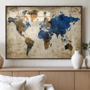 World Map Canvas Print – Detailed Map of the World Wall Art by MyGreatCanvas | Canvas Wall Art Prints | Photo Prints & Wall Decor