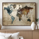 World Map Canvas Print – Detailed Map of the World Wall Art by MyGreatCanvas | Canvas Wall Art Prints | Photo Prints & Wall Decor