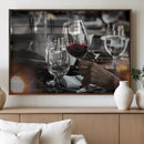 Red Wine and Glass Canvas Print by MyGreatCanvas | Canvas Wall Art Prints | Photo Prints & Wall Decor