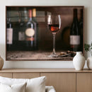 Red Wine and Bottle Canvas Print by MyGreatCanvas | Canvas Wall Art Prints | Photo Prints & Wall Decor