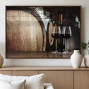 Wine and Barrel Wall Art Canvas Print by MyGreatCanvas | Canvas Wall Art Prints | Photo Prints & Wall Decor