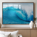 Big Ocean Surfing Wave Wall Art Canvas Print