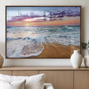 Coastal Sunset Art Beach Canvas Wall Art Print | Ocean Waves by MyGreatCanvas | Canvas Wall Art Prints | Photo Prints & Wall Decor