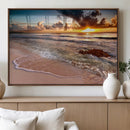 Sunset on Ocean Wall Art Canvas Print by MyGreatCanvas | Canvas Wall Art Prints | Photo Prints & Wall Decor