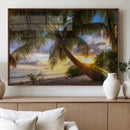 Tropical Island Sunset on the Beach Palms Wall Art Canvas by MyGreatCanvas | Canvas Wall Art Prints | Photo Prints & Wall Decor
