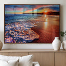 Colorful Coastal Sunset on the Beach Canvas Print, Ocean