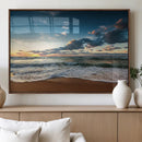 Ocean Beach Wall Art Canvas Print Sunset Artwork Print