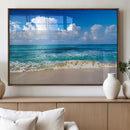 Tropical Beach 3-Panel Canvas Wall Art – Serene Ocean Waves