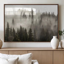 Foggy Mountain Wall Art | 3-Panel Foggy Forest and Mountain