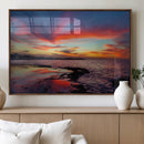 Glorious Sunset on The Beach Wall Art Canvas Print