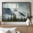 Mountain Mist Canvas Wall Art Print | 3-Panel Foggy Forest
