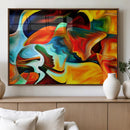 Human Love Figures Abstract Wall Art Canvas Print