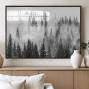 Forest Wall Art Print | Foggy Pine Forest Canvas Wall Art -
