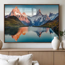 Landscape Mountain and Lake View Wall Art Canvas Print