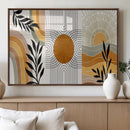 Modern Boho Sun and Leaf Abstract Art – 3-Panel Giclée by MyGreatCanvas | Canvas Wall Art Prints | Photo Prints & Wall Decor