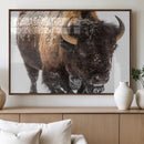 Bison Wall Art Canvas Print For Farmhouse, Wild Animal Wall by MyGreatCanvas | Canvas Wall Art Prints | Photo Prints & Wall Decor