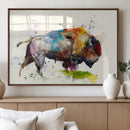 Abstract Buffalo Wall Art, Western Watercolor Bison Canvas by MyGreatCanvas | Canvas Wall Art Prints | Photo Prints & Wall Decor