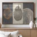 Boho Tree Ring Wall Art, Modern Minimalist Wood Grain