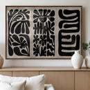 Canvas Print Wall Art Abstract Art Boho, Framed Boho Art