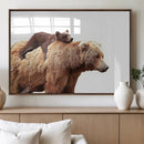Mother and Baby Bear Canvas Wall Art - Adorable Wildlife