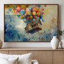 UP-Inspired Floating House with Balloons Canvas Art –