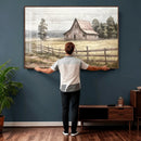 Rustic Farmhouse Barn Wall Art | 3-Panel Framed Gallery Wrap