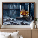 Whiskey Ice Wall Art Canvas Print