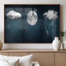 3 Piece Indigo Cloud Wall Art, Thunderstorm Moon Cloud by MyGreatCanvas | Canvas Wall Art Prints | Photo Prints & Wall Decor