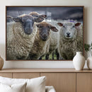 Charming Sheep Portrait Wall Art – Trio of Woolly Companions by MyGreatCanvas | Canvas Wall Art Prints | Photo Prints & Wall Decor