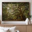 Ancient Angel Oak Tree Art Sunburst Canvas Print-