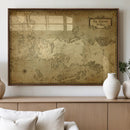 Vintage Game of Thrones Map Wall Art | Westeros and Essos
