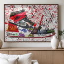 Jordan Shoes Graffiti Wall Art Canvas Print- Jordan Graffiti